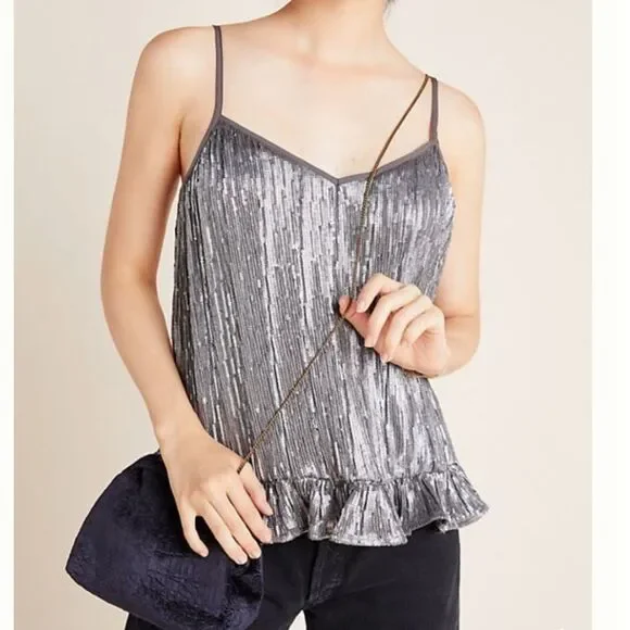 NWT Anthropologie Amelie Beaded Cami - Picture 1 of 4